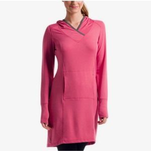 Lole Comfy Hooded Easy Dress Sweater pink, Size Medium